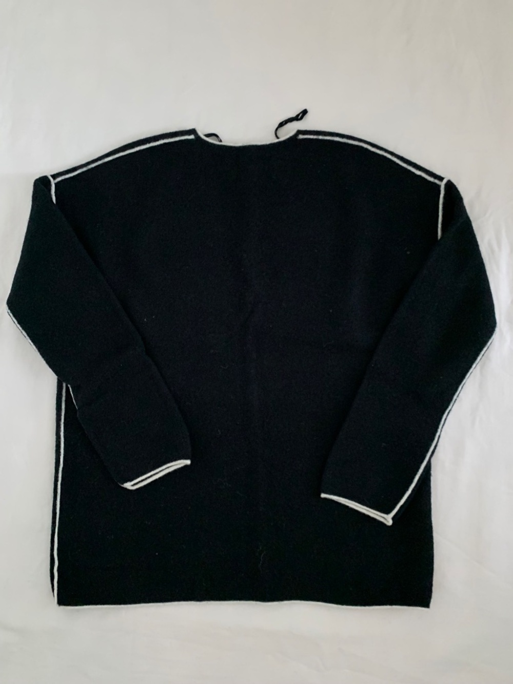 COS Women's Sweater V-Neck 100% Wool in black Size XS - Picture 3 of 8